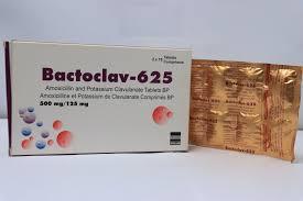 Amoxicilin Clavulanic Acid Bactoclav 625mg Tablets 1’S