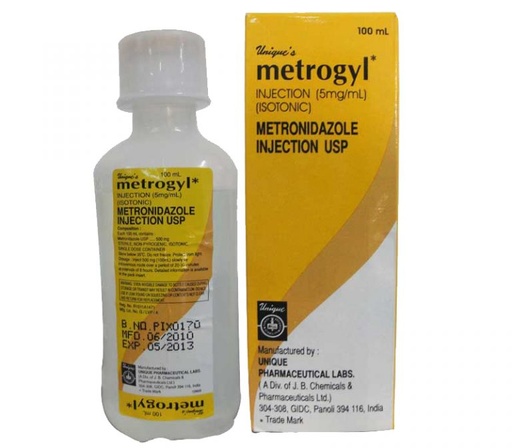 Metronidazole 5mg/ml Metrogyl injection