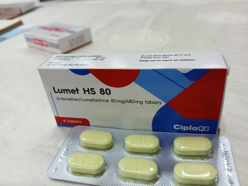 Artemether/Lumefantrine 80mg/480mg tablets LUMET HS