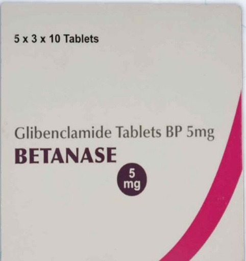Glibenclamide 5mg Tablet BETANASE 10’s